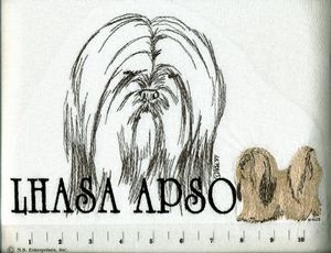 Lhasa Apso Classic Embroidered Tee Shirt or Sweatshirt, Clothing for Dog and Cat Lovers at www.saltypaws.com