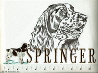 Springer Spaniel Classic Embroidered Tee Shirt or Sweatshirt, Clothing for Dog and Cat Lovers at www.saltypaws.com