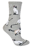 Siamese Cat  Novelty Socks SaltyPaws.com