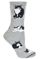 Tuxedo Cat  Novelty Socks SaltyPaws.com
