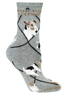 Wire Fox Terrier Novelty Socks SaltyPaws.com