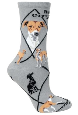 Italian Greyhound Novelty Socks SaltyPaws.com