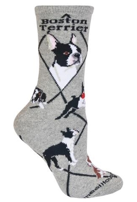 Boston Terrier Novelty Socks SaltyPaws.com