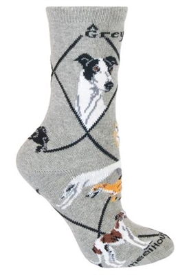 Greyhound Novelty Socks SaltyPaws.com