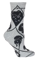 Black Pomeranian Novelty Socks SaltyPaws.com