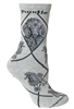 Gray Poodle Novelty Socks SaltyPaws.com