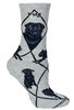 Black Pug Novelty Socks SaltyPaws.com