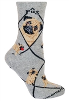Fawn Pug Novelty Socks SaltyPaws.com