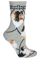 Shetland Sheepdog Novelty Socks SaltyPaws.com