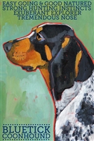 Coonhound Bluetick Artistic Fridge Magnet SaltyPaws.com