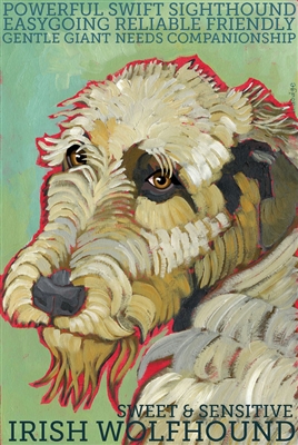 Irish Wolfhound Artistic Fridge Magnet SaltyPaws.com