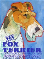 Fox Terrier Wire Artistic Fridge Magnet SaltyPaws.com