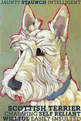 Scottish Terrier Wheaten Artistic Fridge Magnet SaltyPaws.com