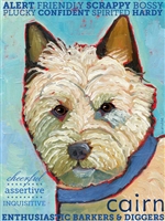 Cairn Terrier Artistic Fridge Magnet SaltyPaws.com
