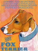 Fox Terrier Brown And White Artistic Fridge Magnet SaltyPaws.com