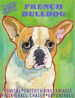 French Bulldog Cream Artistic Fridge Magnet SaltyPaws.com
