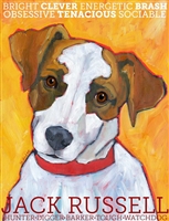Jack Russell Terrier Brown & White Artistic Fridge Magnet SaltyPaws.com