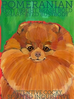 Pomeranian Red Artistic Fridge Magnet SaltyPaws.com