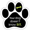 Your Dog Doesn't Know Sit Paw Magnet for Car or Fridge