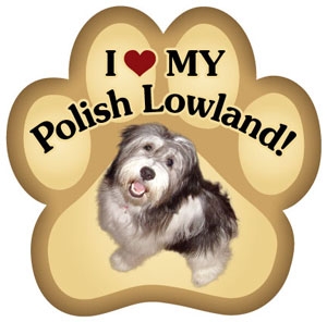 Polish Lowland Paw Magnet for Car or Fridge