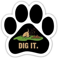 Dig It Dog Paw Magnet for Car or Fridge