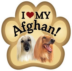 Afghan Hound Paw Magnet for Car or Fridge