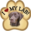 Chocolate Lab Paw Magnet for Car or Fridge