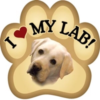 Yellow Lab Paw Magnet for Car or Fridge