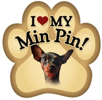 Miniature Pincher Paw Magnet for Car or Fridge