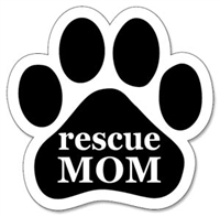 Rescue Mom Paw Magnet for Car or Fridge