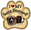 St Bernard Paw Magnet for Car or Fridge
