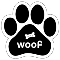 Woof Paw Magnet for Car or Fridge