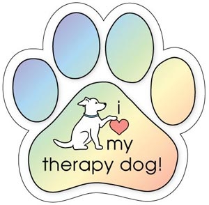 Therapy Dog Paw Magnet for Car or Fridge