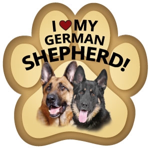 German Shepherd Paw Magnet for Car or Fridge