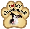 Greyhound Paw Magnet for Car or Fridge gray and white