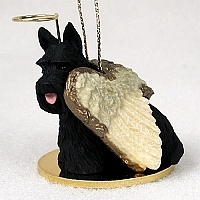Scottish Terrier Angel Ornament