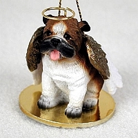 English Bulldog Angel Ornament