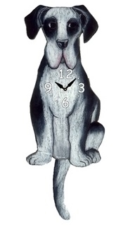 Great Dane Wagging Tail Clock www.SaltyPaws.com