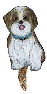 Cockapoo Wagging Tail Clock www.SaltyPaws.com