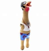 Earl SQUAWK! Rubber Chicken Dog Toy SaltyPaws.com