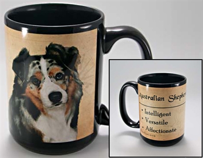 Australian Shepherd Coastal Coffee Mug Cup www.SaltyPaws.com