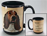 Basset Hound Coastal Coffee Mug Cup www.SaltyPaws.com