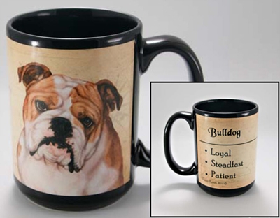 English Bulldog Coastal Coffee Mug Cup www.SaltyPaws.com