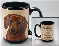 Dachshund Red Coastal Coffee Mug Cup www.SaltyPaws.com