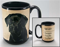 Labrador Retirever Black Coastal Coffee Mug Cup www.SaltyPaws.com