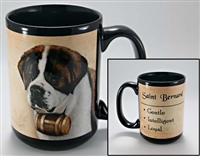 Saint Bernard Coastal Coffee Mug Cup www.SaltyPaws.com