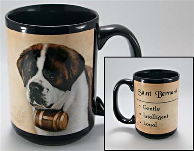 Saint Bernard Coastal Coffee Mug Cup www.SaltyPaws.com