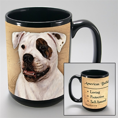 American Bulldog Coastal Coffee Mug Cup www.SaltyPaws.com