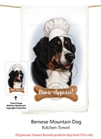 Bernese Mountain Dog Flour Sack Kitchen Towel