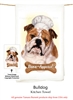 English Bulldog Flour Sack Kitchen Towel